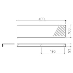 Square Metal Shelf-Black/White