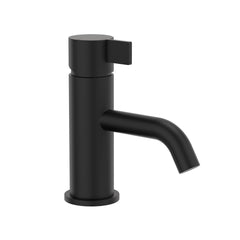 Round Blade Basin Mixer-Chrome/ Black/ Black Brass