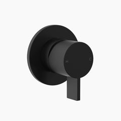 Round Blade Wall Mixer- Chrome/Black/Black Brass