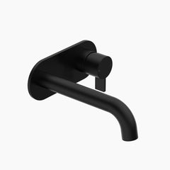 Round Blade Wall Basin/Bath Mixer 220mm - Chrome/Black/Black Brass