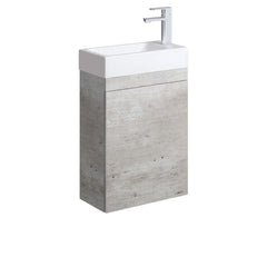 GREEK Edge Ensuite Wall-Hung or Floor Standing Vanity in Scandi Oak & Industrial 450Wx250D