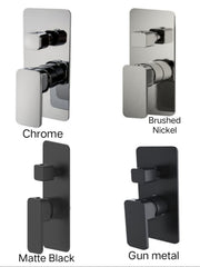 QUADRO PREMIUM Divertor Shower Mixer In Chrome, Matte Black, Brushed Nickel And Brushed Gun Metal