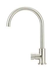 MEIR Round Gooseneck Kitchen Mixer Tap with Pinless Handle