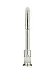 MEIR Round Gooseneck Kitchen Mixer Tap with Pinless Handle