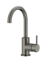 Round Gooseneck Basin Mixer with Cold Start