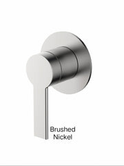 RISE BATH/SHOWER MIXER IN, CHROME, MATTE BLACK, AND BRUSHED NICKLE