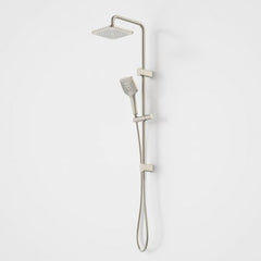 FUNA MULTIFUNCTION RAIL SHOWER WITH OVERHEAD CHROME, BRUSHED BRASS, BRUSHED NICKEL & MATTE BLACK