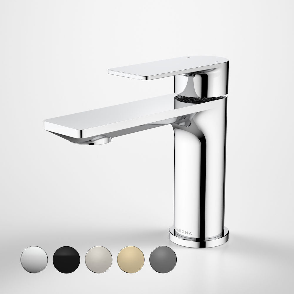 RUBANE II BASIN MIXER CHROME, MATTE BLACK, BRUSHED BRASS, BRUSHED NICKEL & GUNMETAL