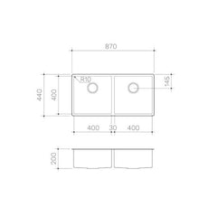 PRISM Single, Large Single, Double, 1.5 Left Hand Or 1.5 Right Hand Undermount/Overmount