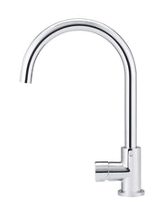 MEIR Round Gooseneck Kitchen Mixer Tap with Pinless Handle