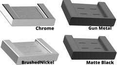 QUADRO PREMIUM Soap Basket In Chrome,Matte Black, Brushed Nickel And Brushed Gun Metal