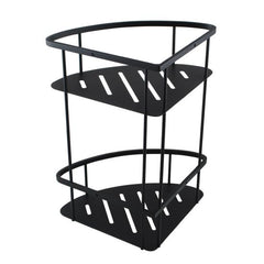 BEN Stainless Steel 2 Tier Shower Caddy Shelf in Matte Black and Chrome