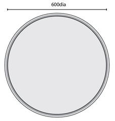 Tennessee Bevelled Edge Round Mirror 600mm