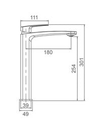 RAVO High Basin Mixer in Chrome ,Matt Black, Brushed Nickel