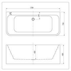 Belbagno ALTO 1500MM and 1700mm Bath