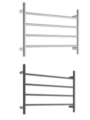 SAM Round Towel Ladder in Chrome and Matte Black Available In 700mm (W) 500mm (H) 90mm (D)