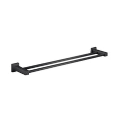 Innova Square Double Towel Rail - Matte Black