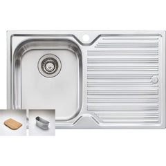 Oliveri Diaz 770mm Single Bowl & Drainer Sink