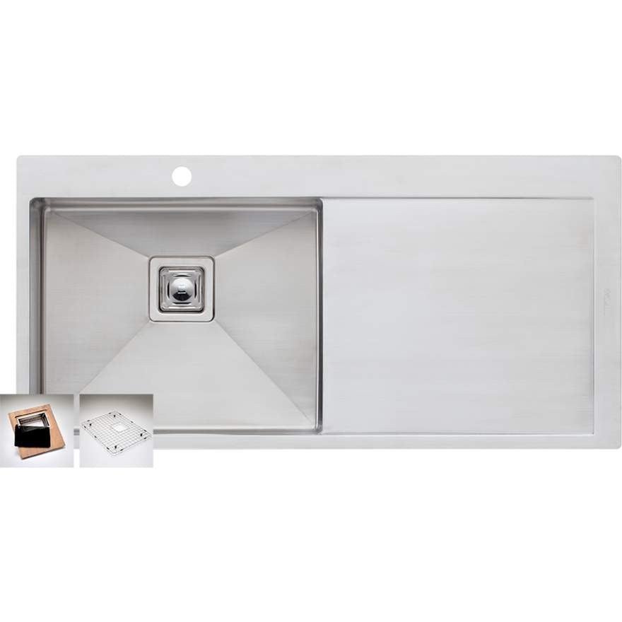 Professional Series Single Bowl Sink With Drainer RHB 1TH