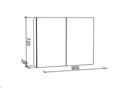 Tennessee 900mm Shaving Cabinet