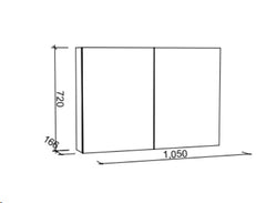 Tennessee 1050mm Shaving Cabinet