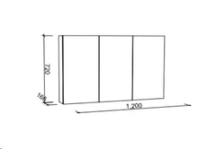 Tennessee 1200mm Shaving Cabinet