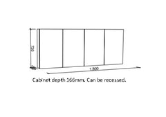 Tennessee 1800mm Shaving Cabinet