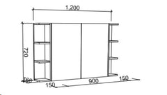 Boston Shaving Cabinet - 1200mm