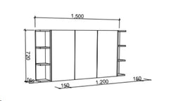 Boston Shaving Cabinet - 1500mm