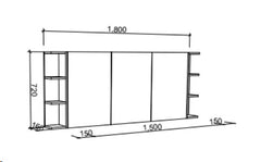 Boston Shaving Cabinet - 1800mm