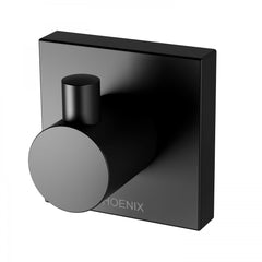 Radii Robe Hook Square Plate - Matte Black