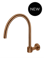 Round High-Rise Swivel Wall Spout