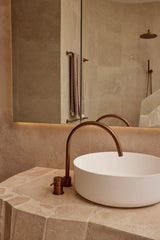 Round Gooseneck High-Rise Swivel Hob Spout