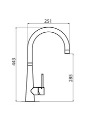 ESSENTE Stainless Steel Goose Neck Mixer