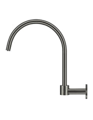 Round High-Rise Swivel Wall Spout