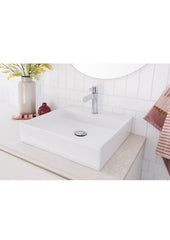 EDGE Gloss White Ceramic Basin In 450 w x 100 H x 450 mm