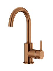 Round Gooseneck Basin Mixer with Cold Start