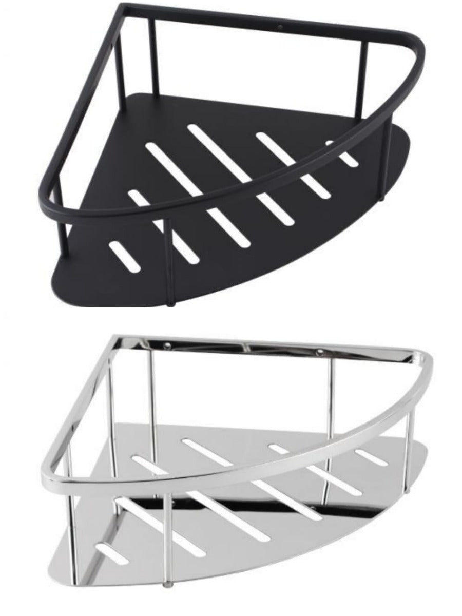 BEN Stainless Steel Shower Shelf in Matte Black and Chrome