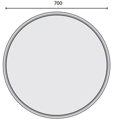 Tennessee Bevelled Edge Round Mirror 700mm