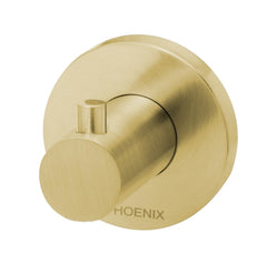 Radii Robe Hook Round Plate - Brushed Gold