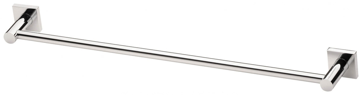 Radii Single Towel Rail 600mm Round Plate - Chrome