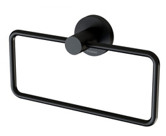 Radii Hand Towel Holder Round Plate - Matte Black