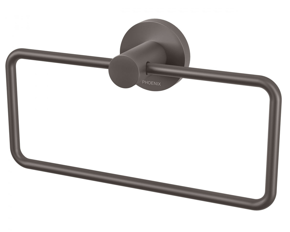 Radii Hand Towel Holder Round Plate - Gun Metal