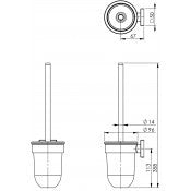 Radii Toilet Brush & Holder Square - Chrome