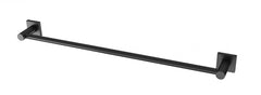 Radii Single Towel Rail 600mm Square Plate - Matte Black