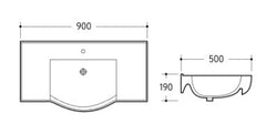 R90 Cabinet Basin