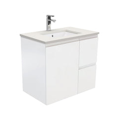 HEBREW Roman Sand 750 + Matte White/Black Fingerpull Wall-Hung