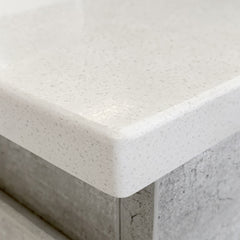 HEBREW Roman Sand 1500, Double Bowl + EDGE Industrial/Scandi Oak Wall-Hung