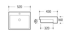 K2205B Semi Recess Basin