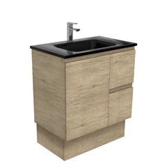 CUBA Black 750 + Edge Scandi Oak Wall-Hung/Kickboard